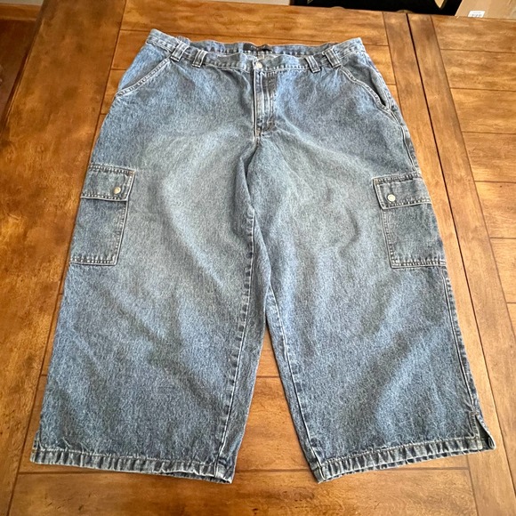 Riveted by Lee Blue Denim Capri Pants Womens 22WM C13-250 - Picture 1 of 9
